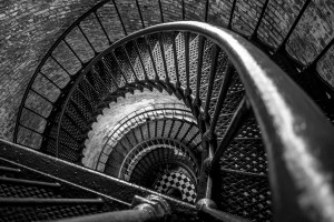 The winding staircase of the Currituck Lighthouse - Corolla, North Carolina (Outer Banks)